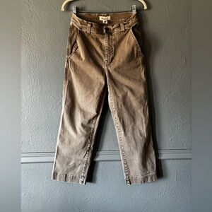 Madewell Brown Denim Trouser Pants | Cropped | Size 26